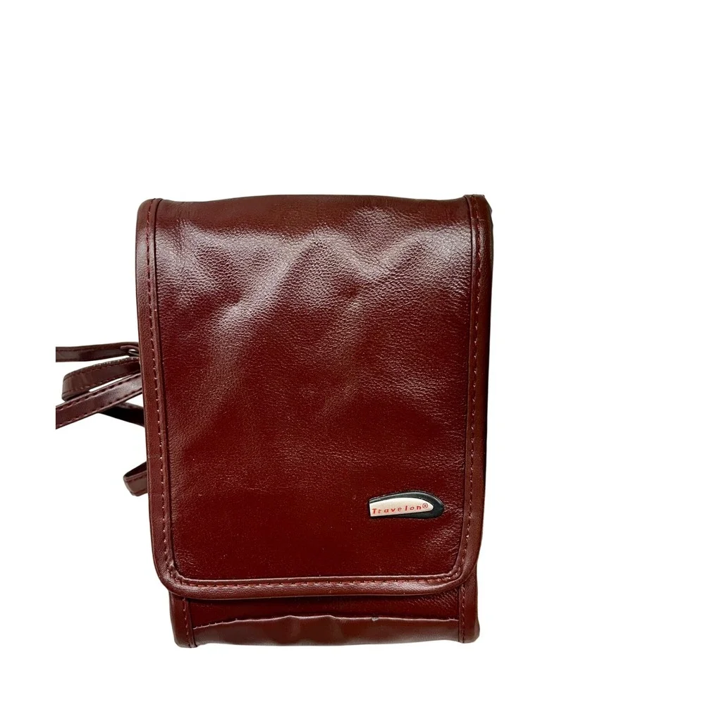 Travelon Crossbody Bag Travel Purse Shoulder Bag Burgundy Organizer